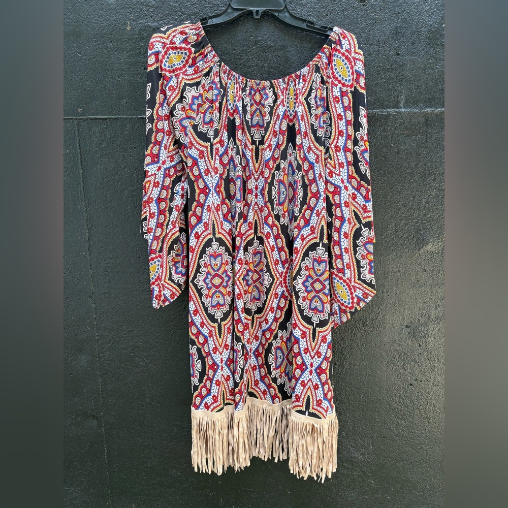 Bohemian Women’s Multicolor Fringe Dress Size XL